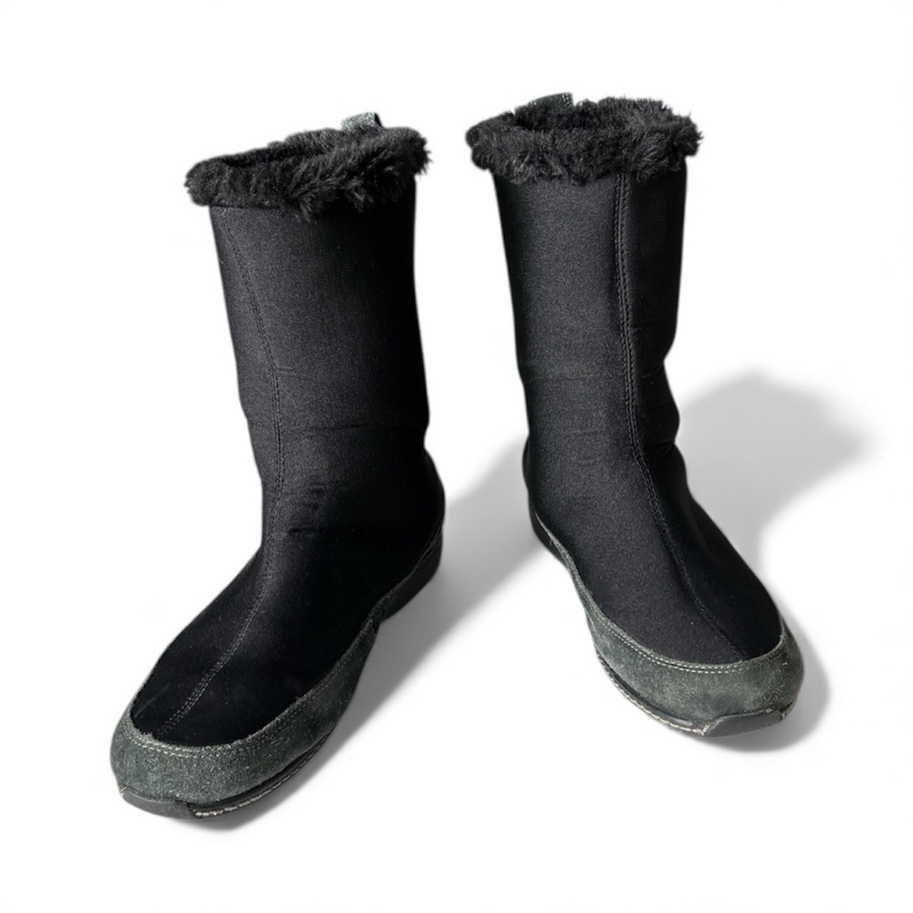 AETREX Berries Neoprene & Suede, Sherpa Lined Water Resist Flat Boots, 9